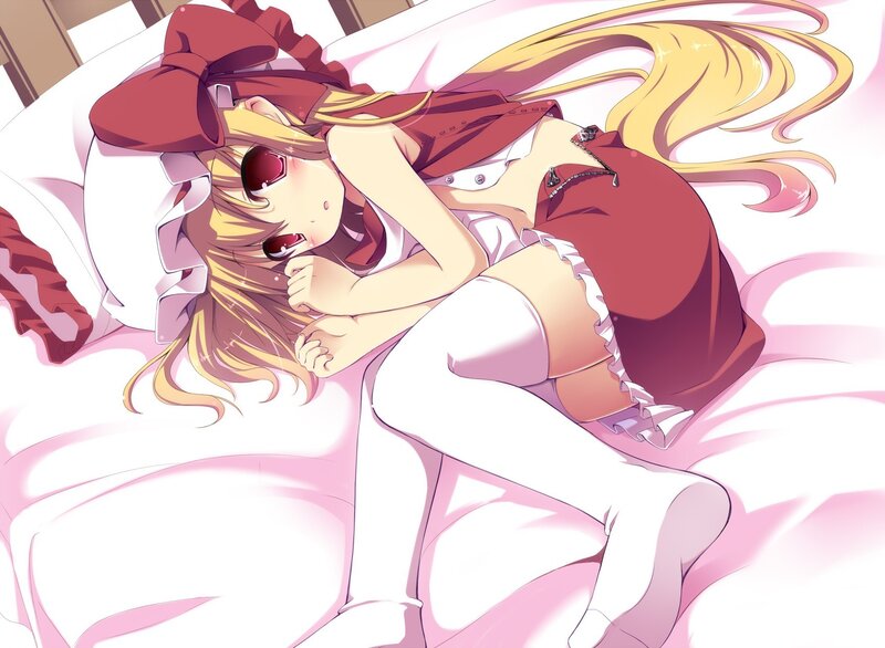 anime girl sleeping in bed