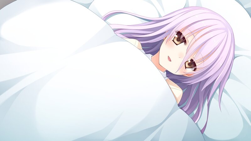 anime girl sleeping in bed