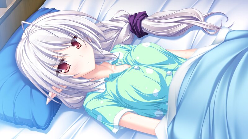anime girl sleeping in bed