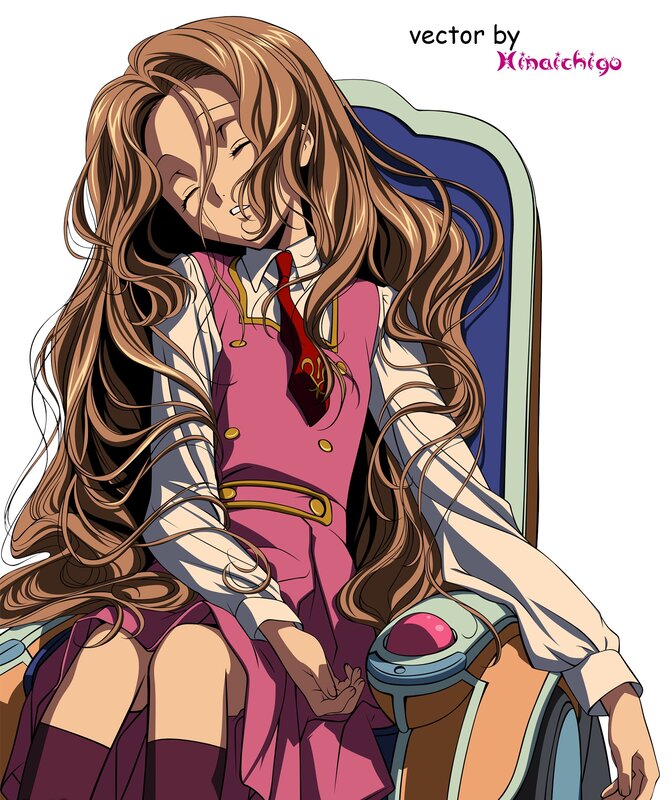 anime girl sleeping in chair