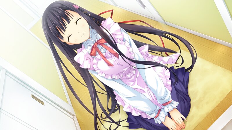anime girl sleeping on floor