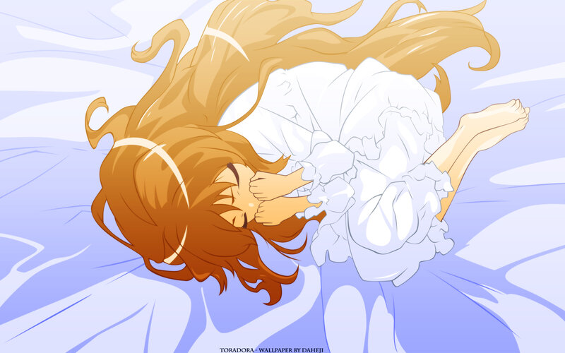 Anime girl sleeping peacefully