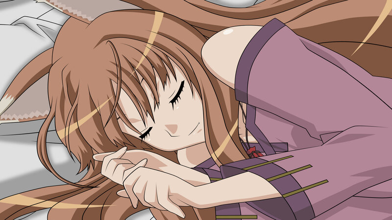 anime girl sleeping peacefully