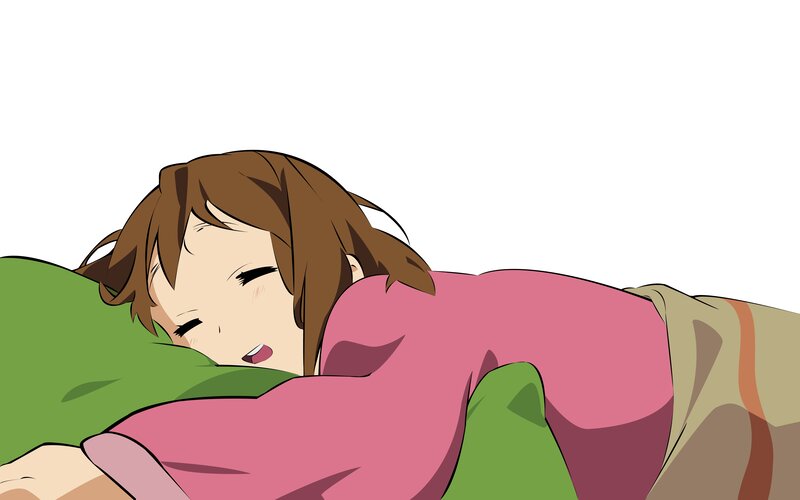 anime girl sleeping peacefully