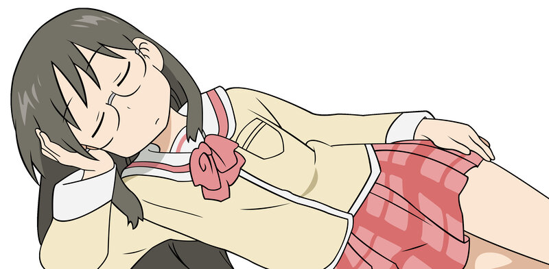 Anime girl sleeping peacefully