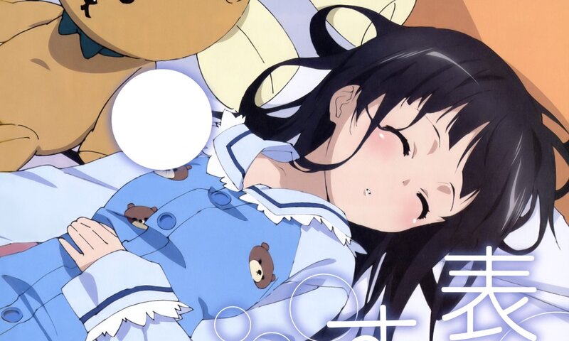 Anime girl sleeping peacefully