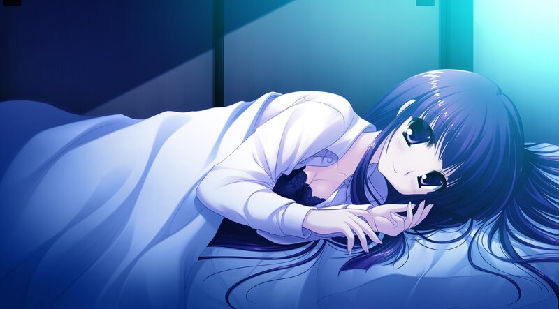 anime girl sleeping peacefully
