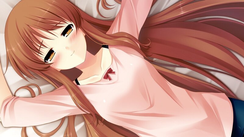 Anime girl sleeping peacefully
