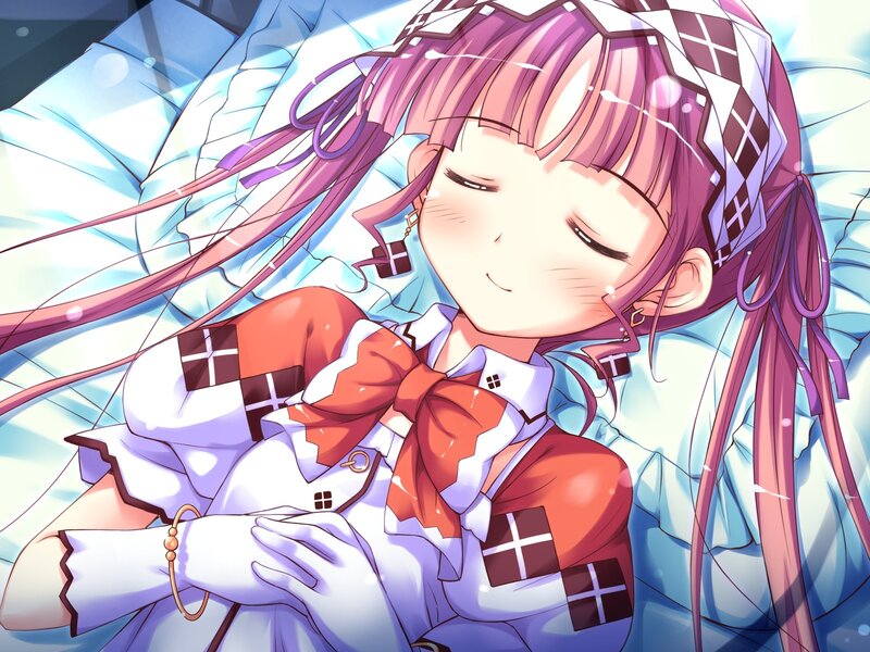 Anime girl sleeping peacefully
