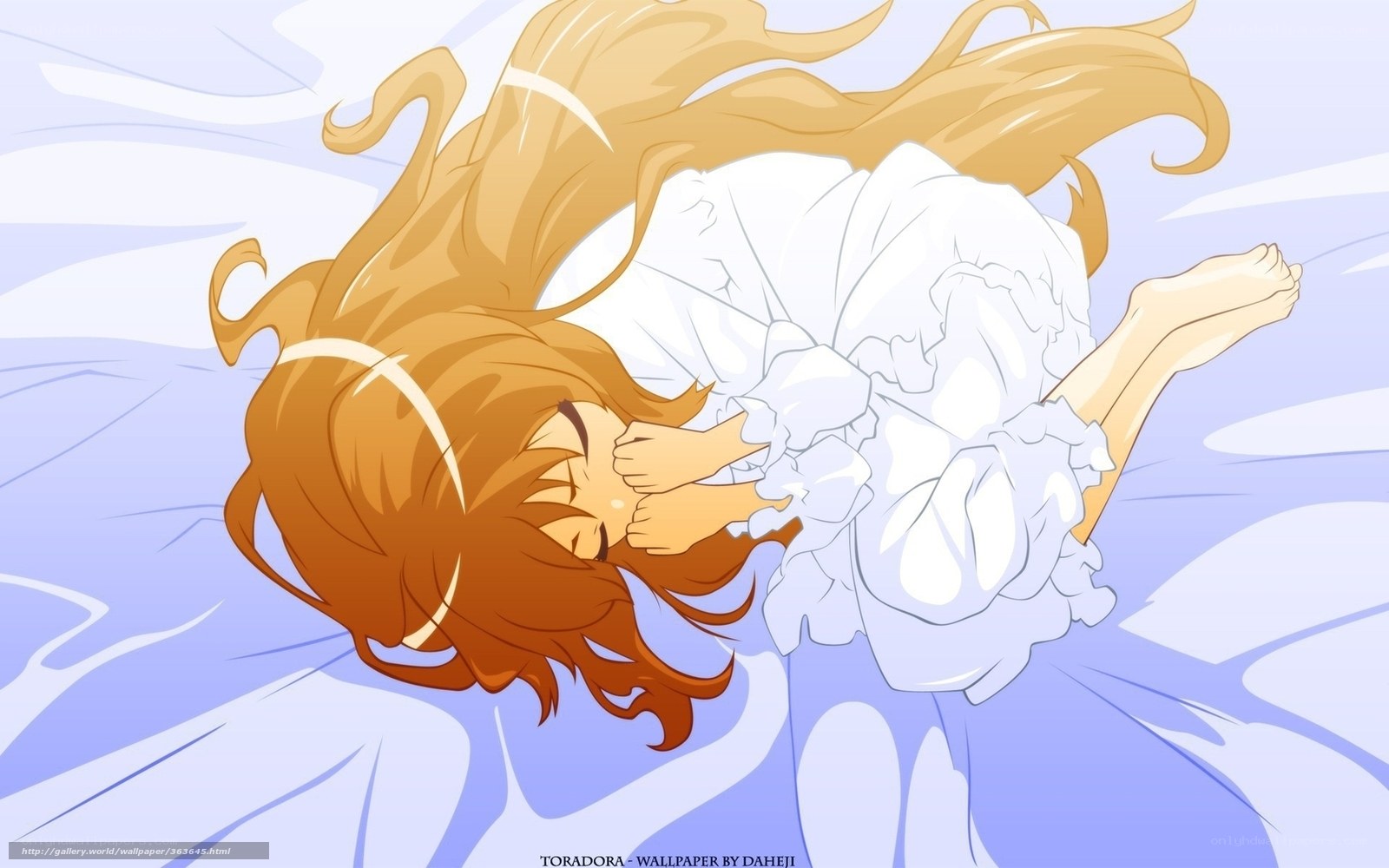 Anime girl sleeping peacefully