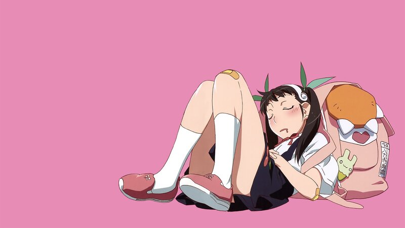 Anime Girl Sleeping — Pink, Peaceful, Backpack