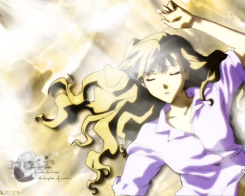 Anime Girl Sleeping — Purple, Serene, Long Hair, Pillow