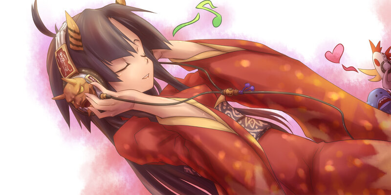 Anime Girl Sleeping — Red, Peaceful