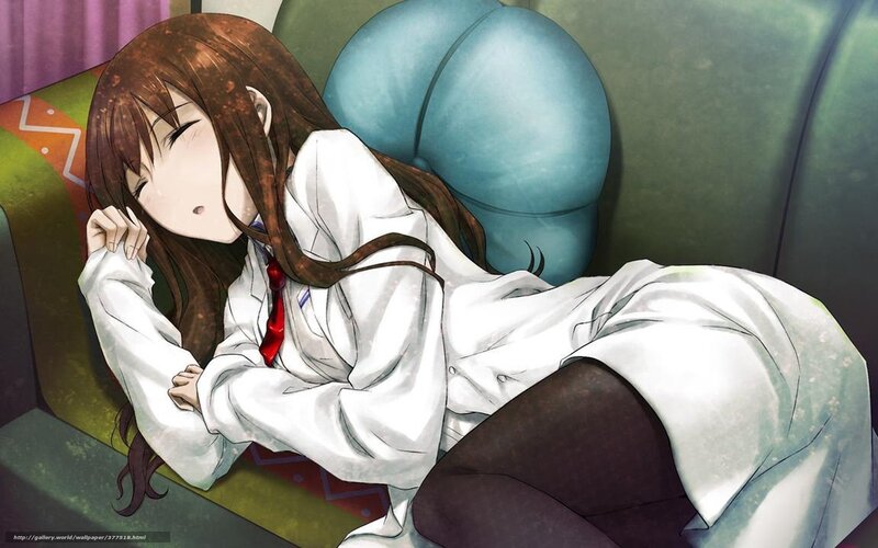 Anime Girl Sleeping — White, Calm, School Uniform