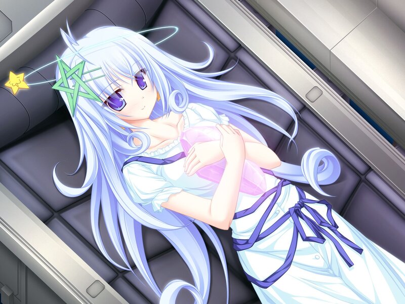 Anime Girl Sleeping — White, Serene, Digital Art