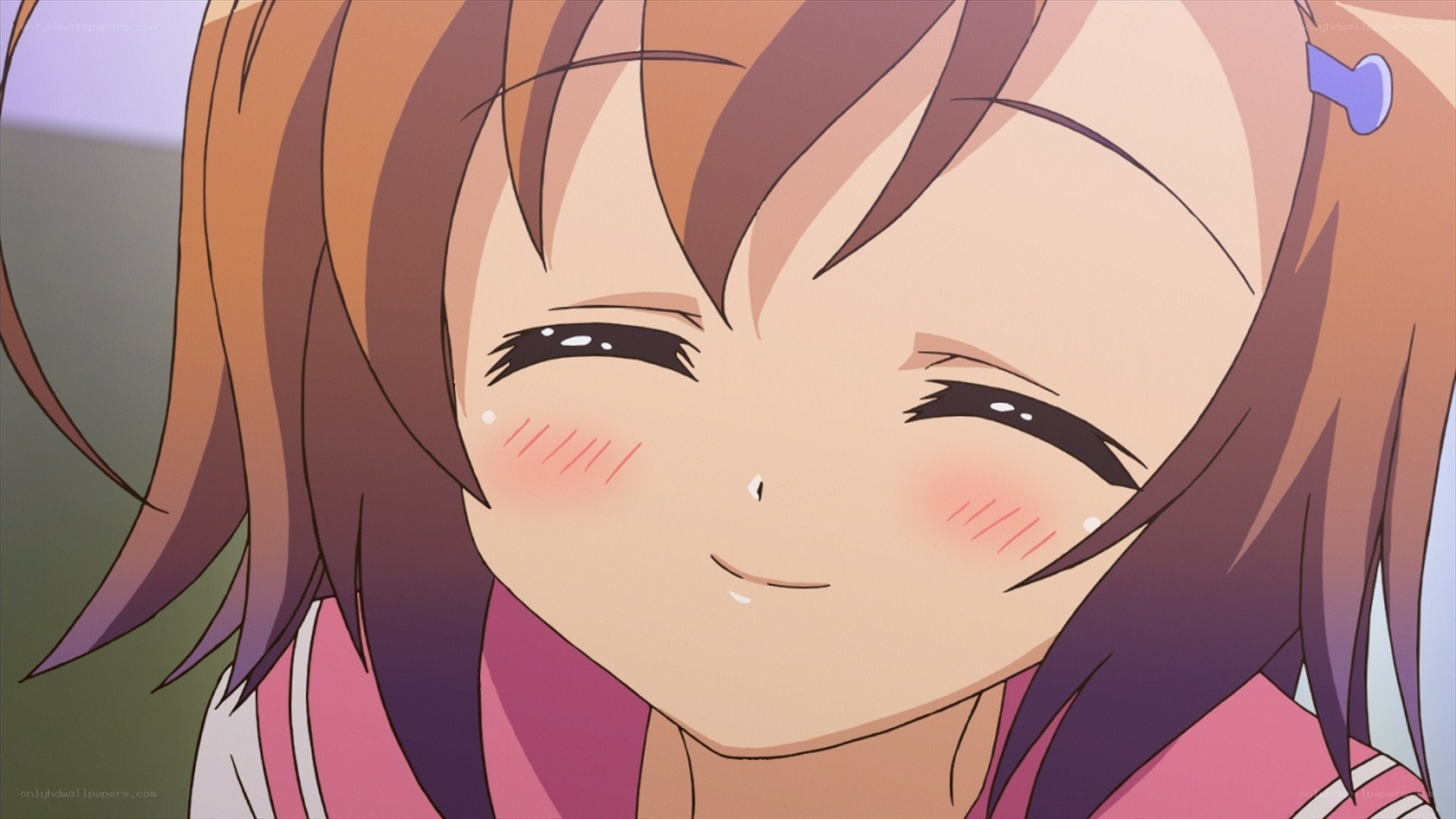 anime girl smiling