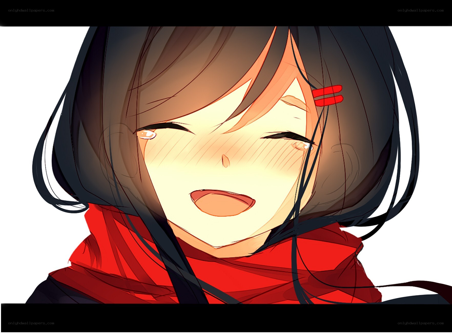 anime girl smiling