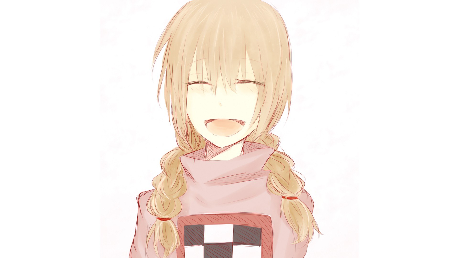 anime girl smiling