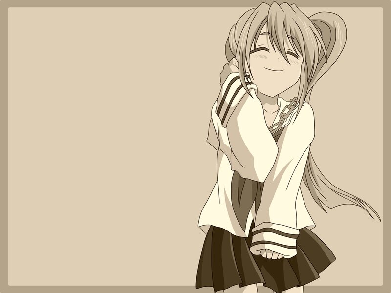 anime girl smiling