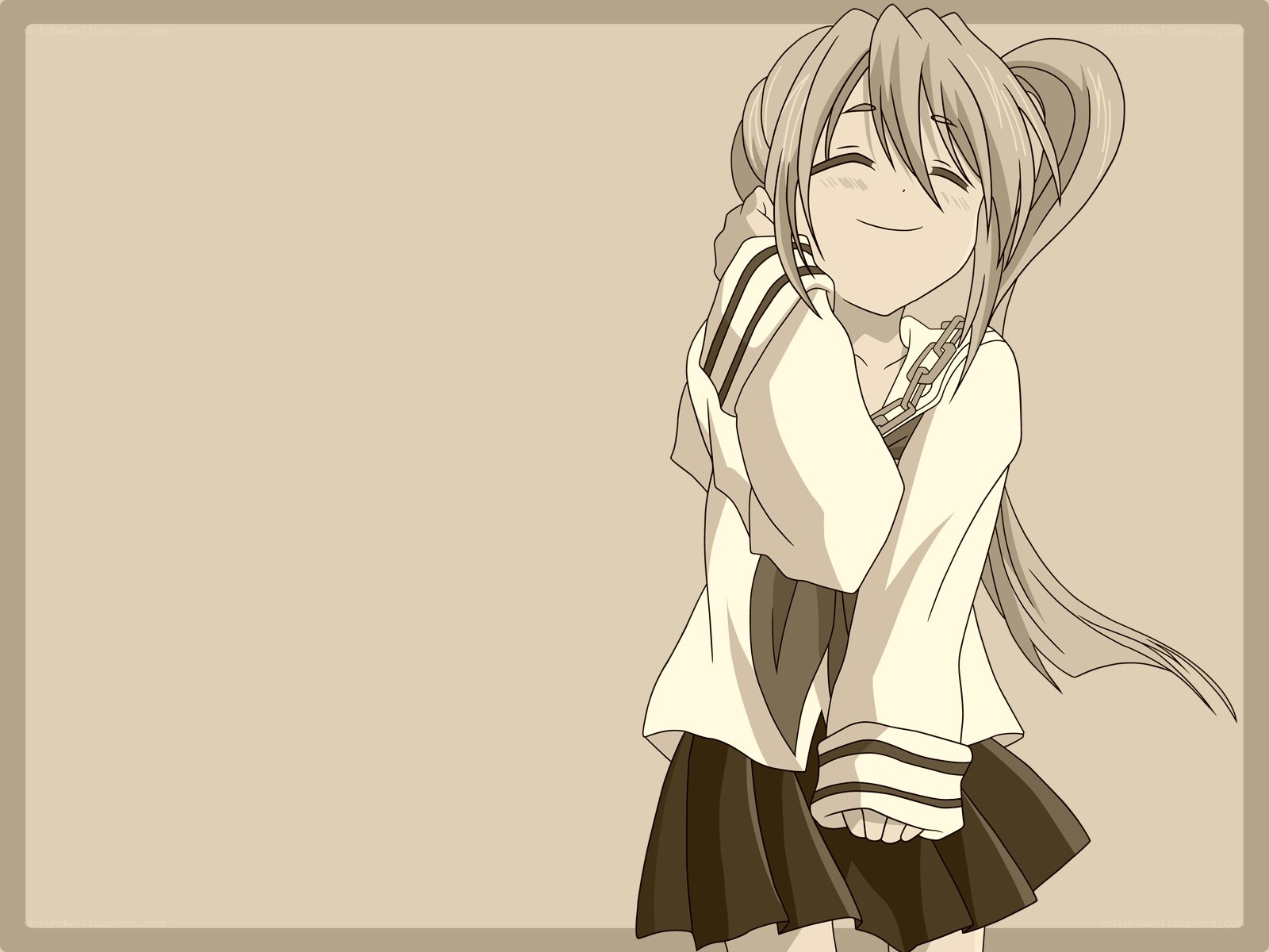 anime girl smiling