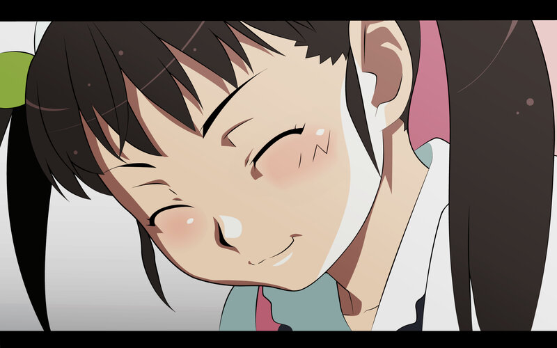 anime girl smiling