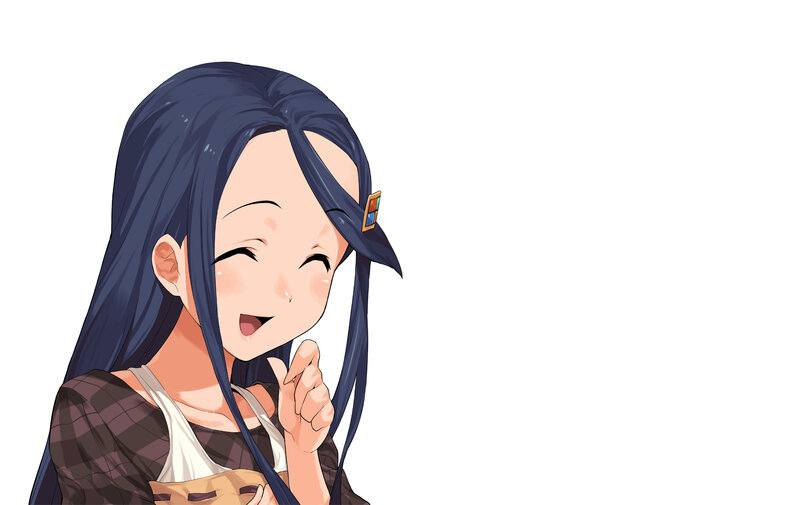 anime girl smiling