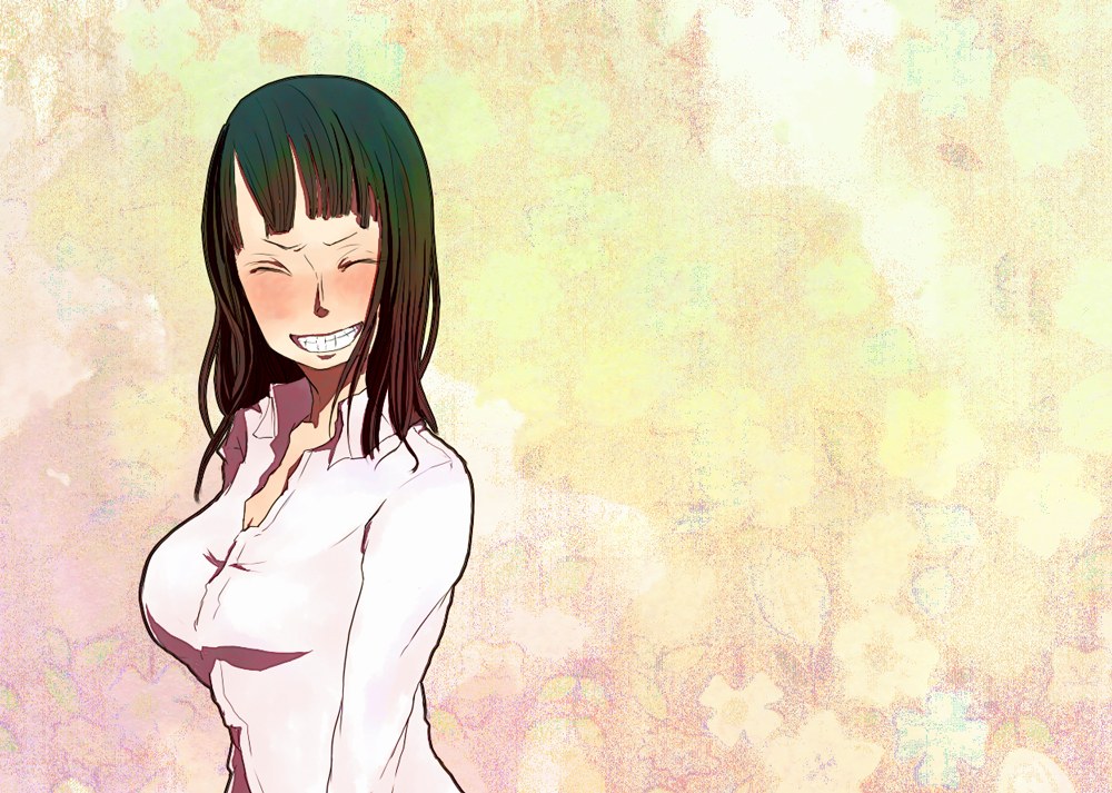 anime girl smiling