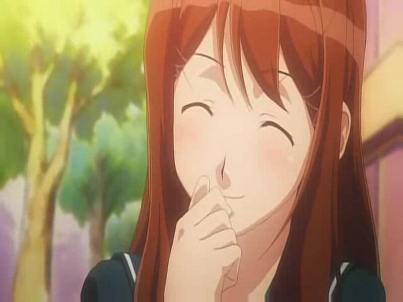 Anime Girl Smiling — Brown, Happy, Afternoon
