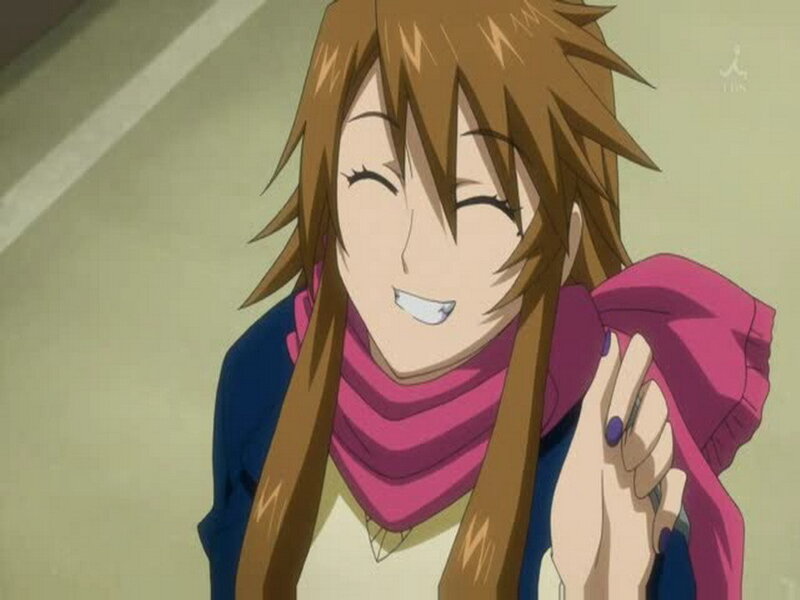 Anime Girl Smiling — Brown