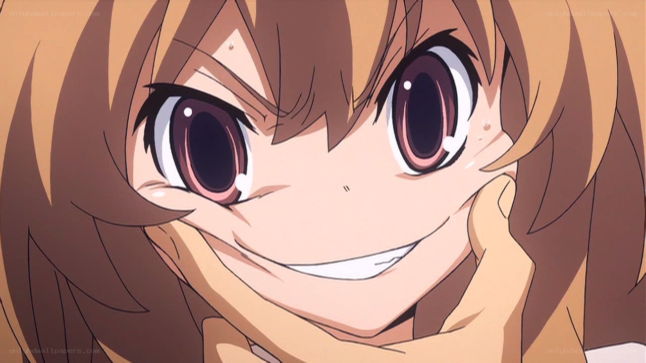 anime girl smiling closely