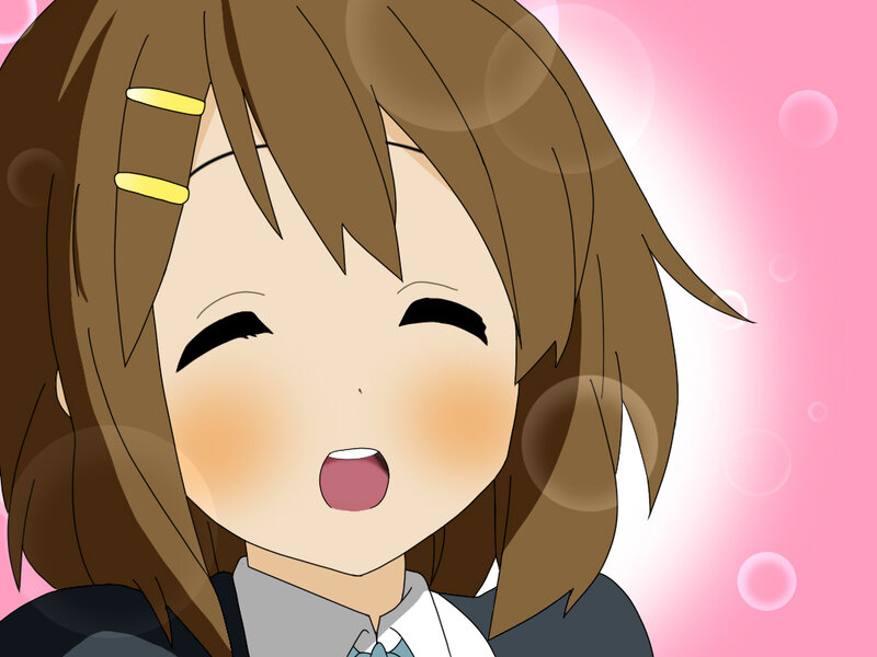 Anime Girl Smiling — Pink, Happy, Blush