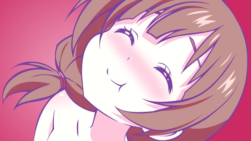 Anime Girl Smiling — Pink, Happy, Hair