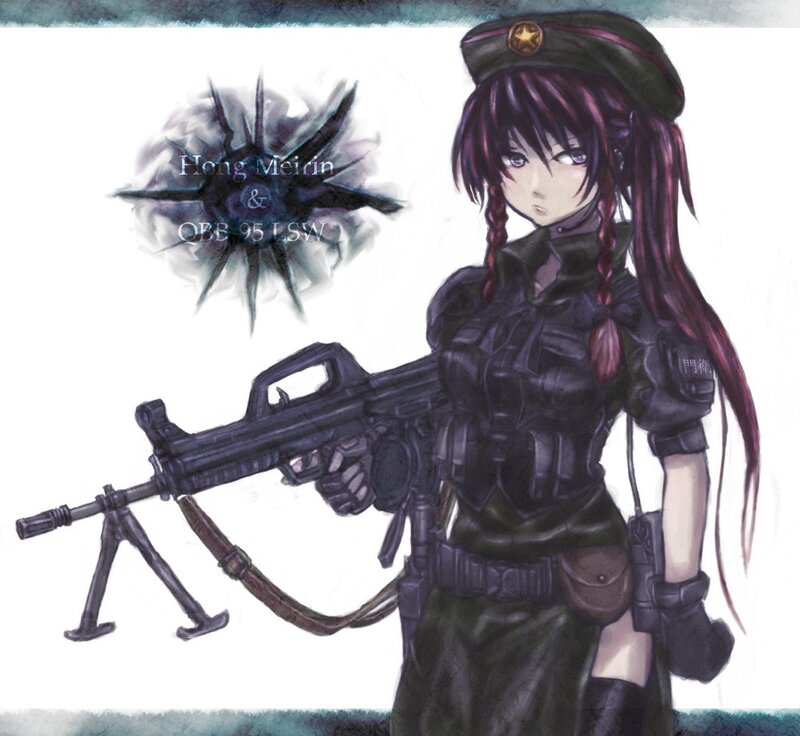 Anime Girl Soldier — Purple