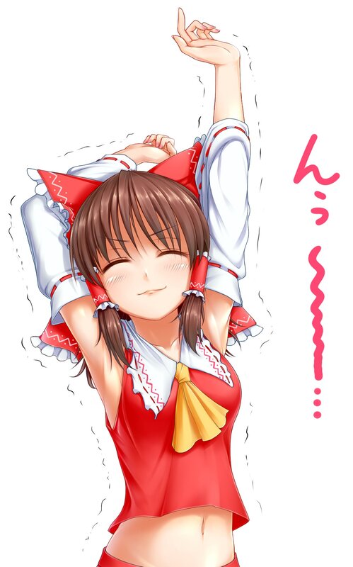 anime girl stretching