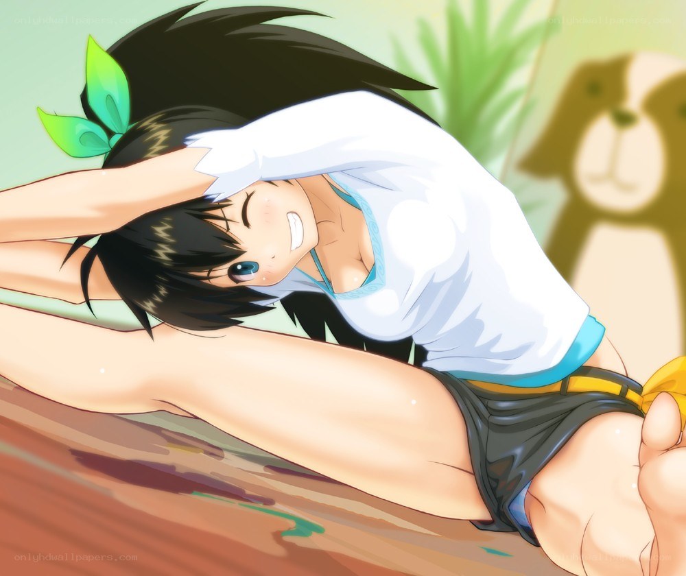 anime girl stretching