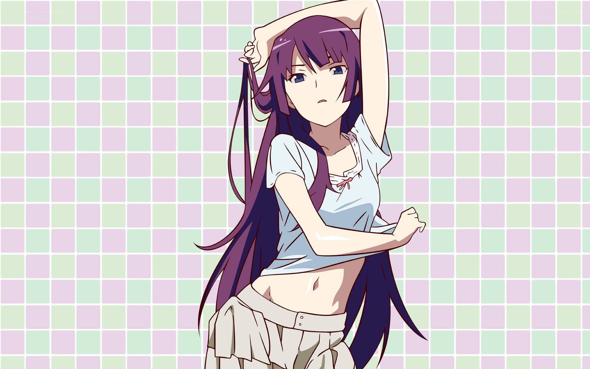 anime girl stretching