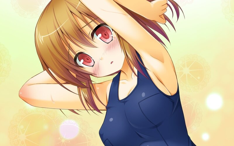 anime girl stretching