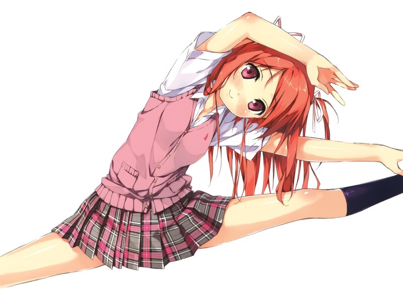 anime girl stretching
