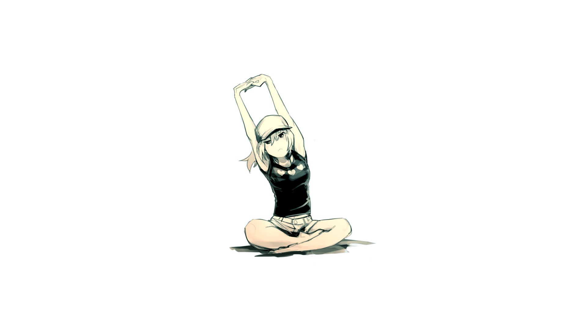 anime girl stretching