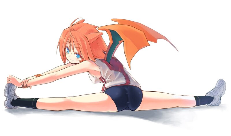 anime girl stretching