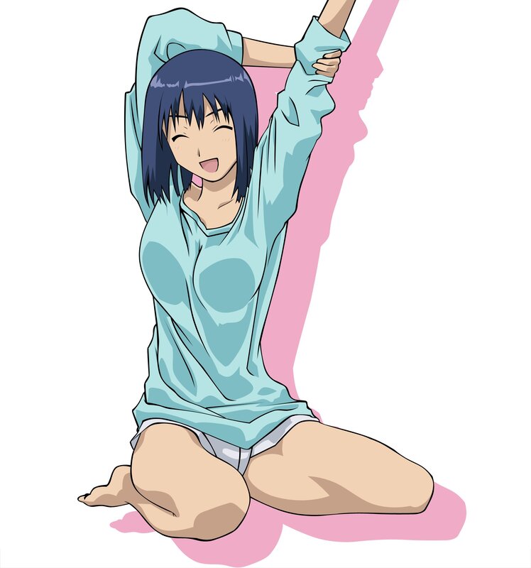 anime girl stretching
