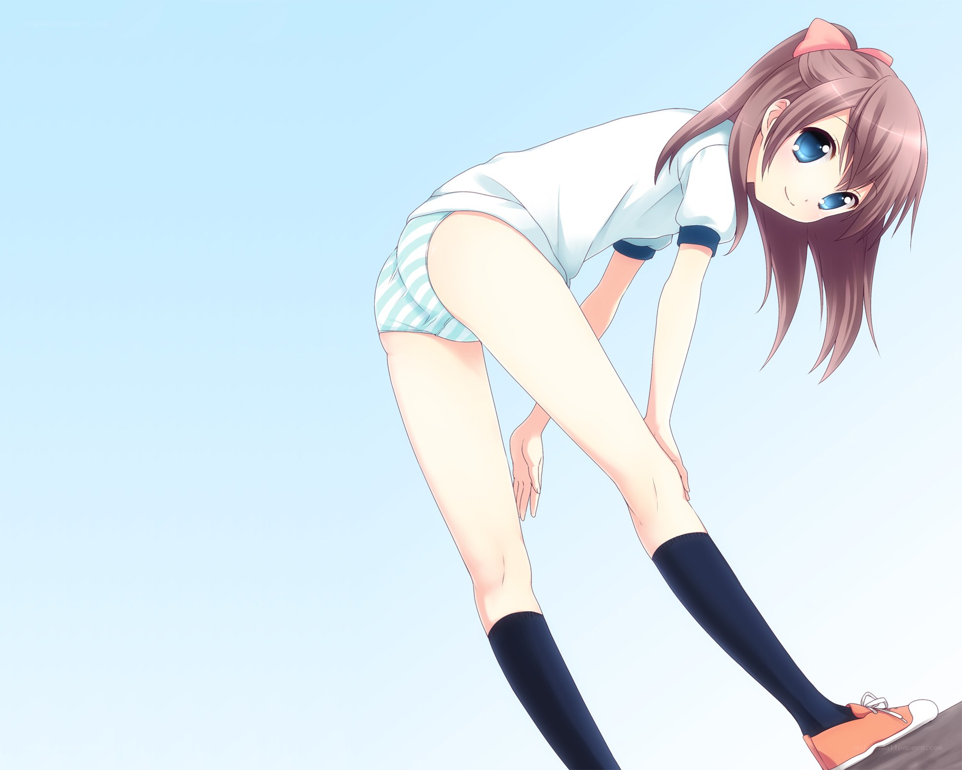 anime girl stretching