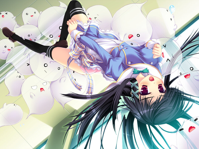 Anime Girl Surrounded by Ghosts