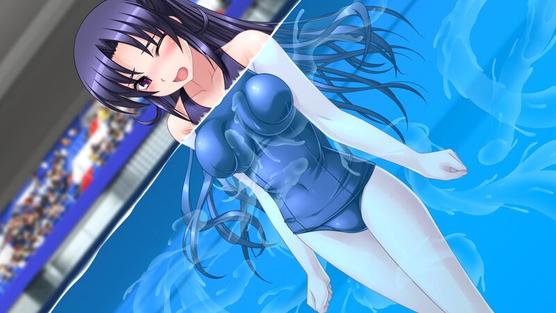 anime girl swimming
