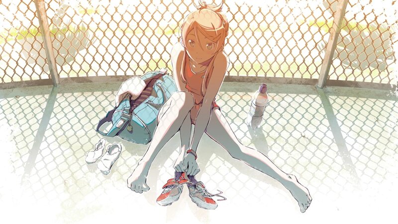 Anime Girl Tying Shoes