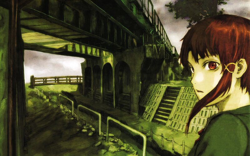Anime girl under a bridge