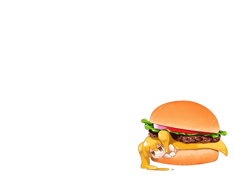 Anime Girl under Burger