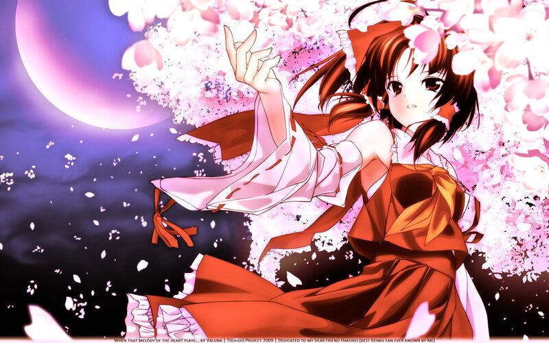 anime girl under cherry blossoms