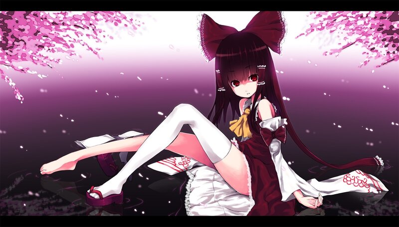 anime girl under cherry blossoms