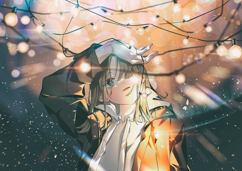 Anime Girl under Lights